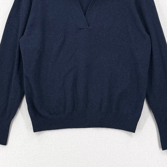 FAHERTY Jackson Sweater Polo Womens XL Navy Heather Long Sleeve Cozy Long Sleeve - Picture 9 of 15